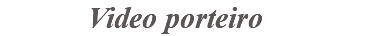 &nbsp;Video porteiro