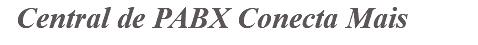 &nbsp;Central de PABX Conecta Mais